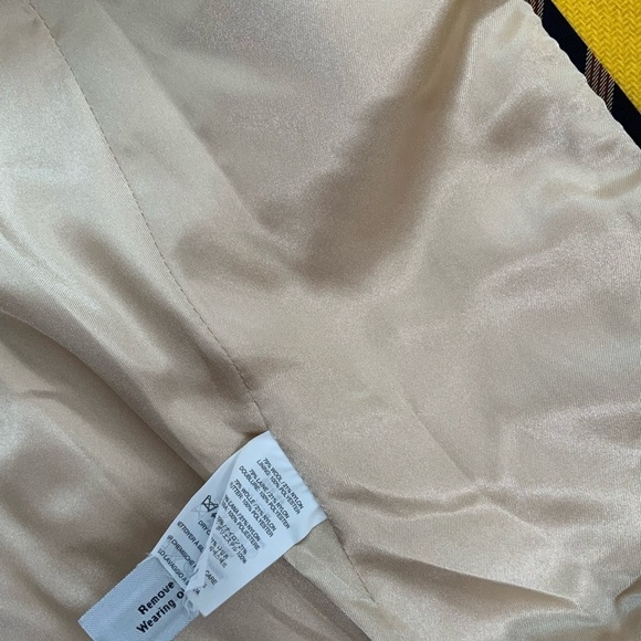 J Crew Stadium Cloth Nello Gori Yellow Pea Coat - Picture 10 of 10